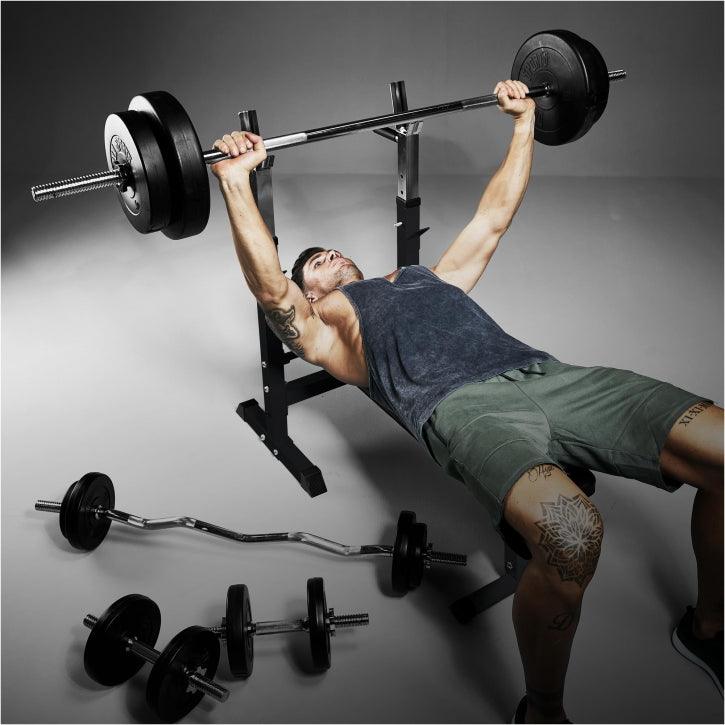 Benč klupa sa setom tegova 38 - 100 kg