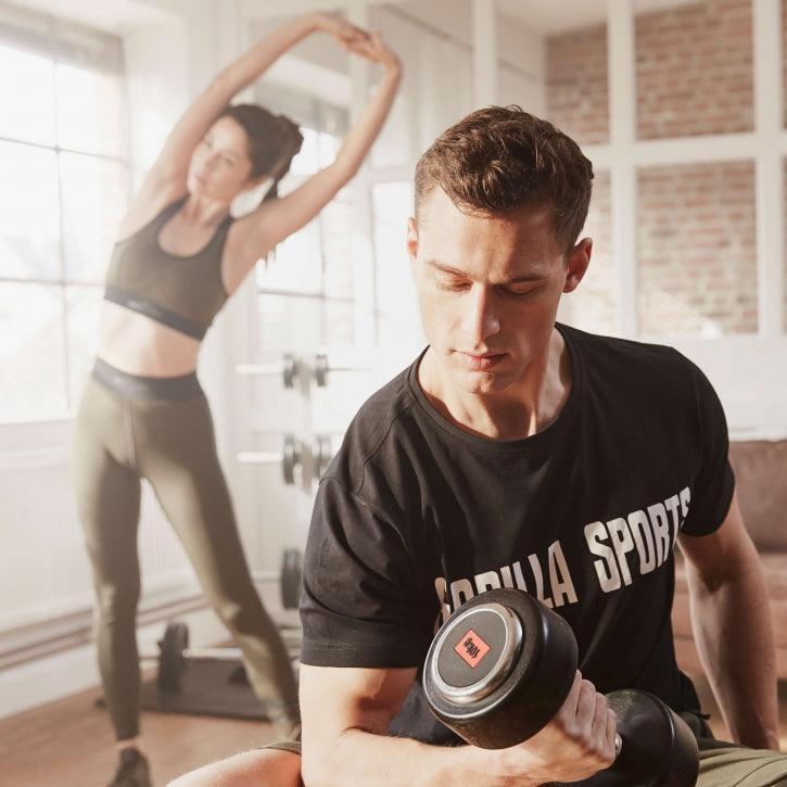 Ravna klupa za vežbanje bela - podesiva visina