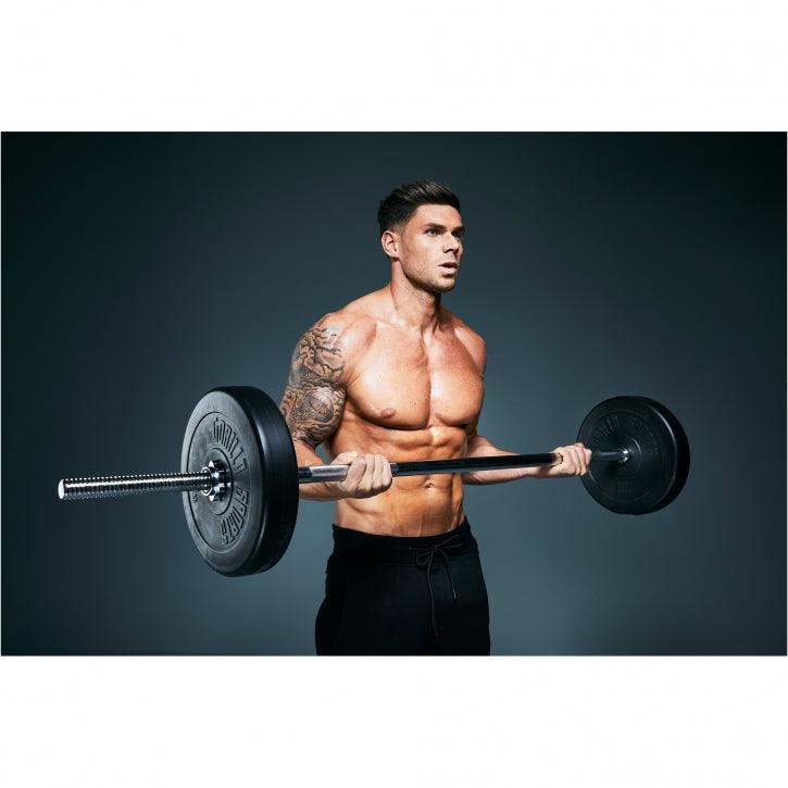 Šipka za benč hromirana 180 cm sa zvezdastim osiguračima