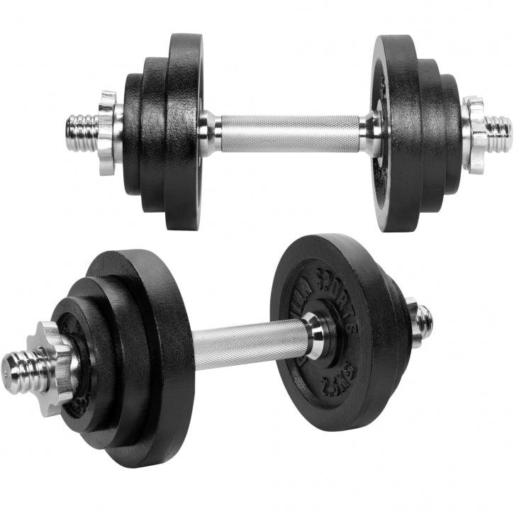 Podesive bučice/šipka 22 kg 2 u 1