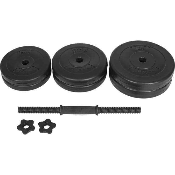 Podesive bučice 25 mm plastične 20 kg