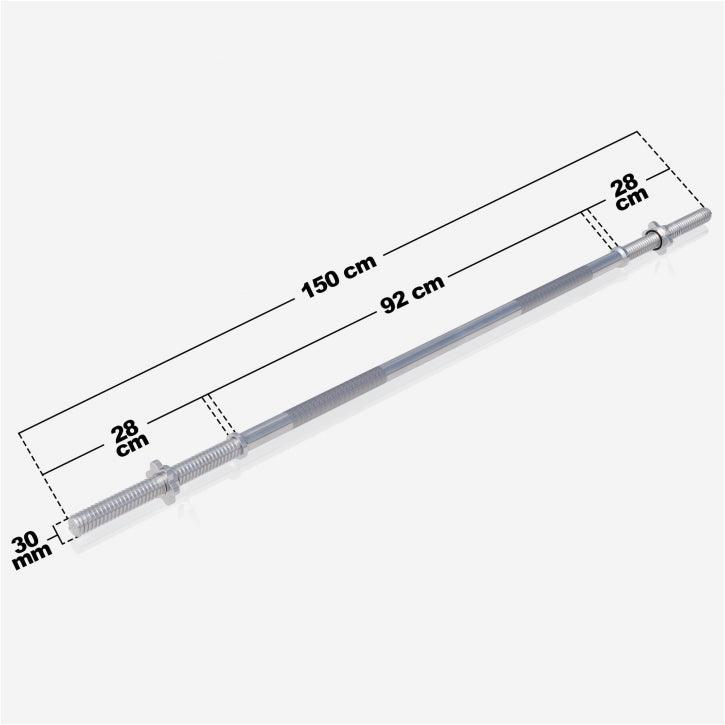 Šipka za benč 150 cm sa zvezdastim osiguračima
