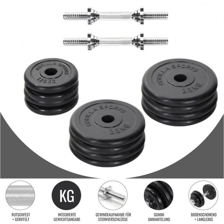 Set gumiranih bučica 30 kg