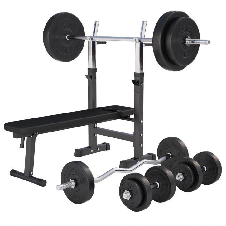 Benč klupa sa setom tegova 38 - 100 kg