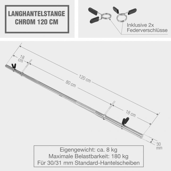 Šipka za benč hrom 120 cm