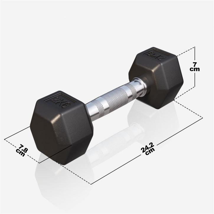 Hex Fiksne bučice gumirane 2-50 kg
