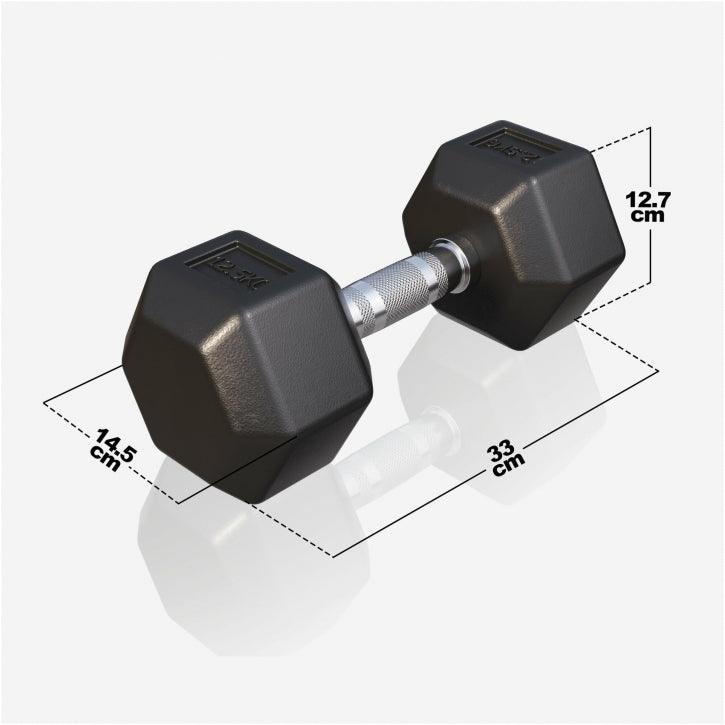 Hex Fiksne bučice gumirane 2-50 kg