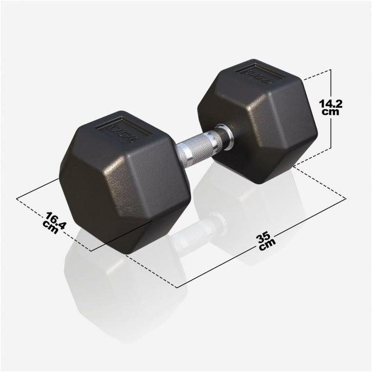 Hex Fiksne bučice gumirane 2-50 kg