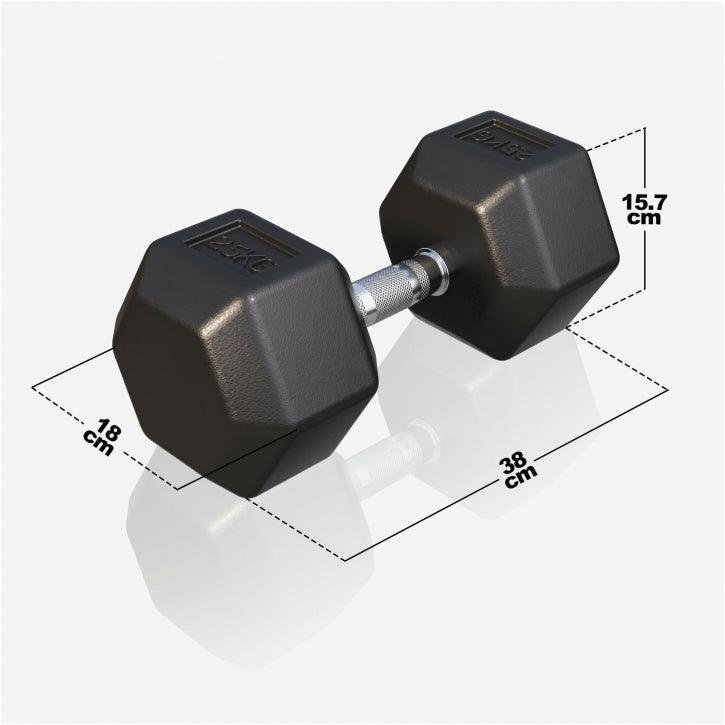 Hex Fiksne bučice gumirane 2-50 kg