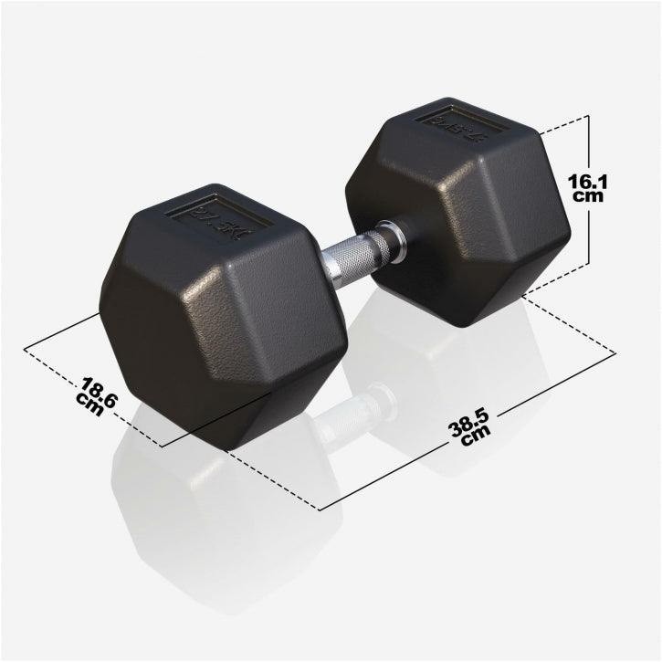 Hex Fiksne bučice gumirane 2-50 kg