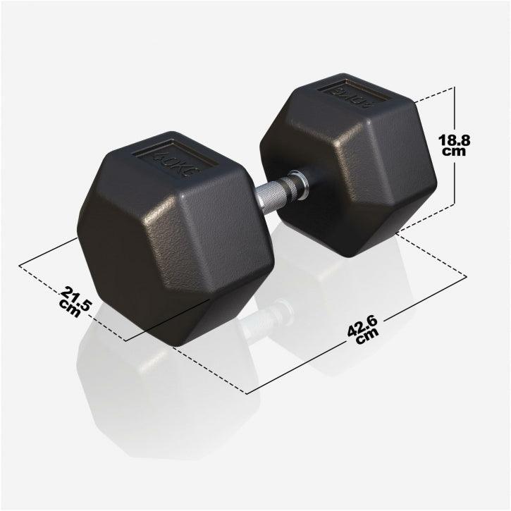 Hex Fiksne bučice gumirane 2-50 kg