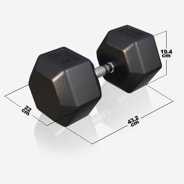 Hex Fiksne bučice gumirane 2-50 kg