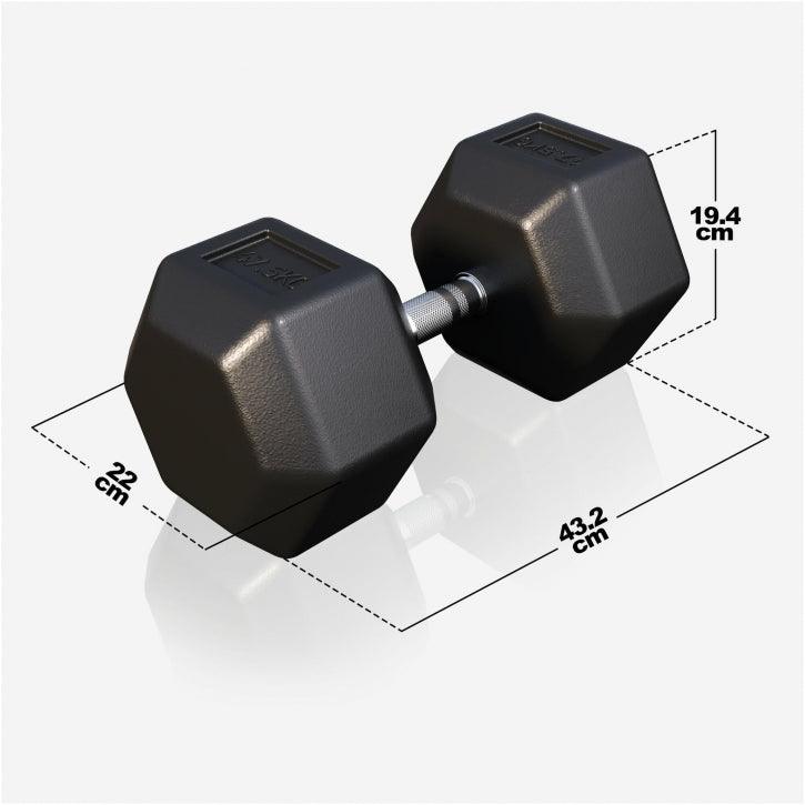 Hex Fiksne bučice gumirane 2-50 kg
