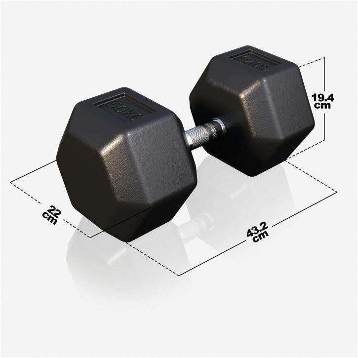 Hex Fiksne bučice gumirane 2-50 kg
