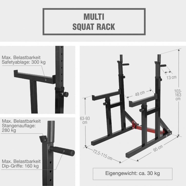 Multi Stalak za čučnjeve sa setom tegova od 40 kg