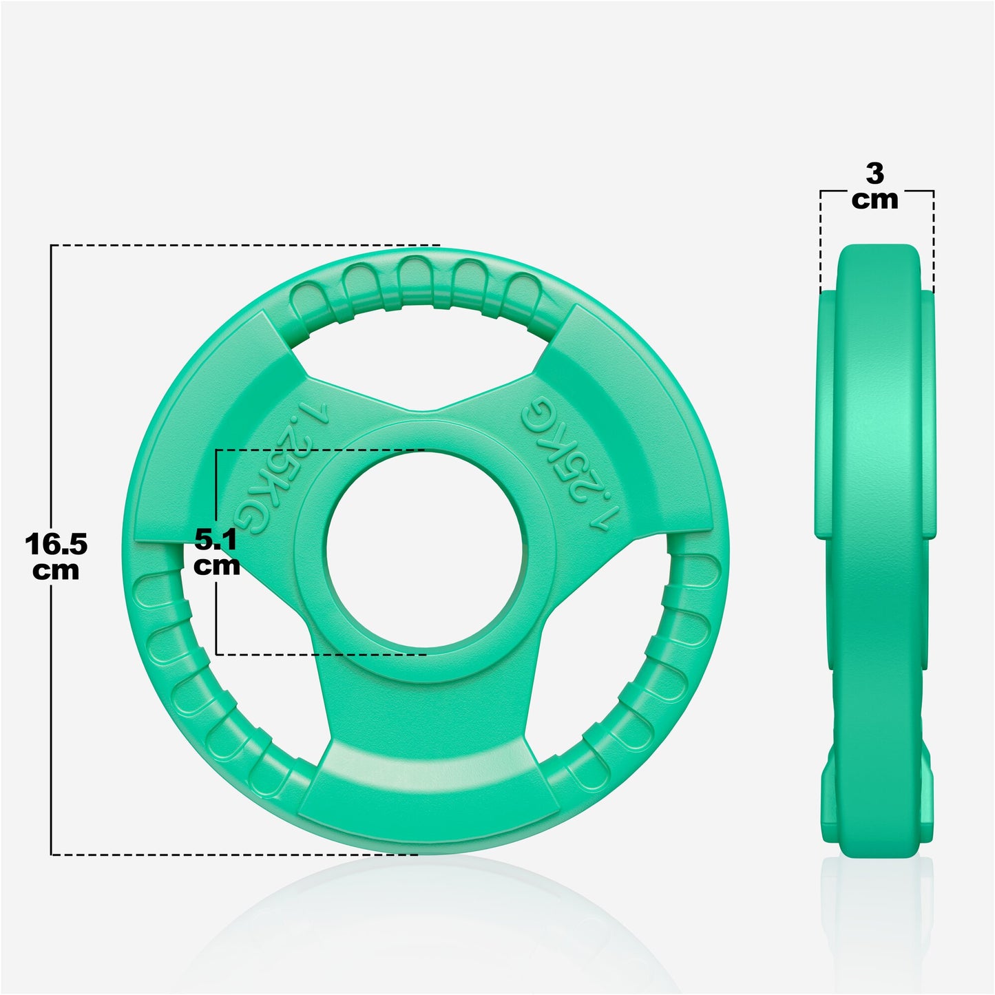 Gumirani olimpijski tegovi 1,25-25 kg