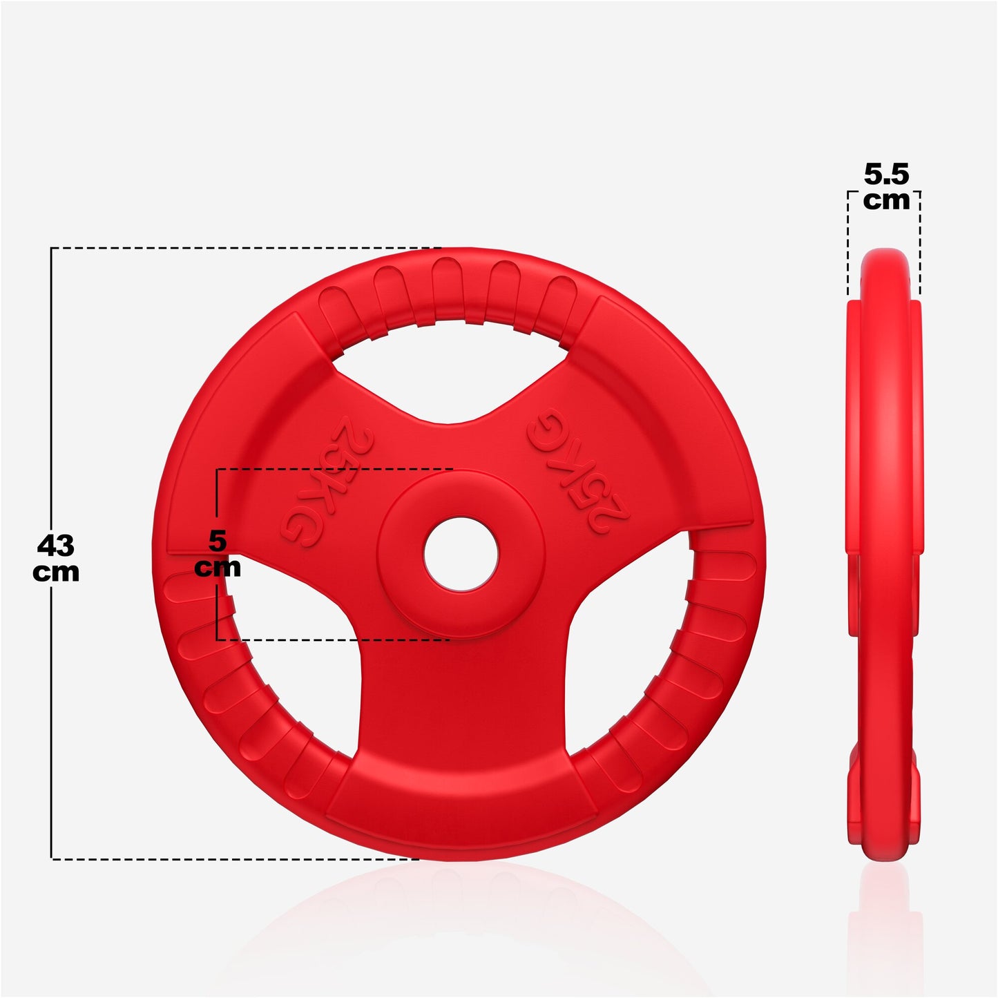 Gumirani olimpijski tegovi 1,25-25 kg