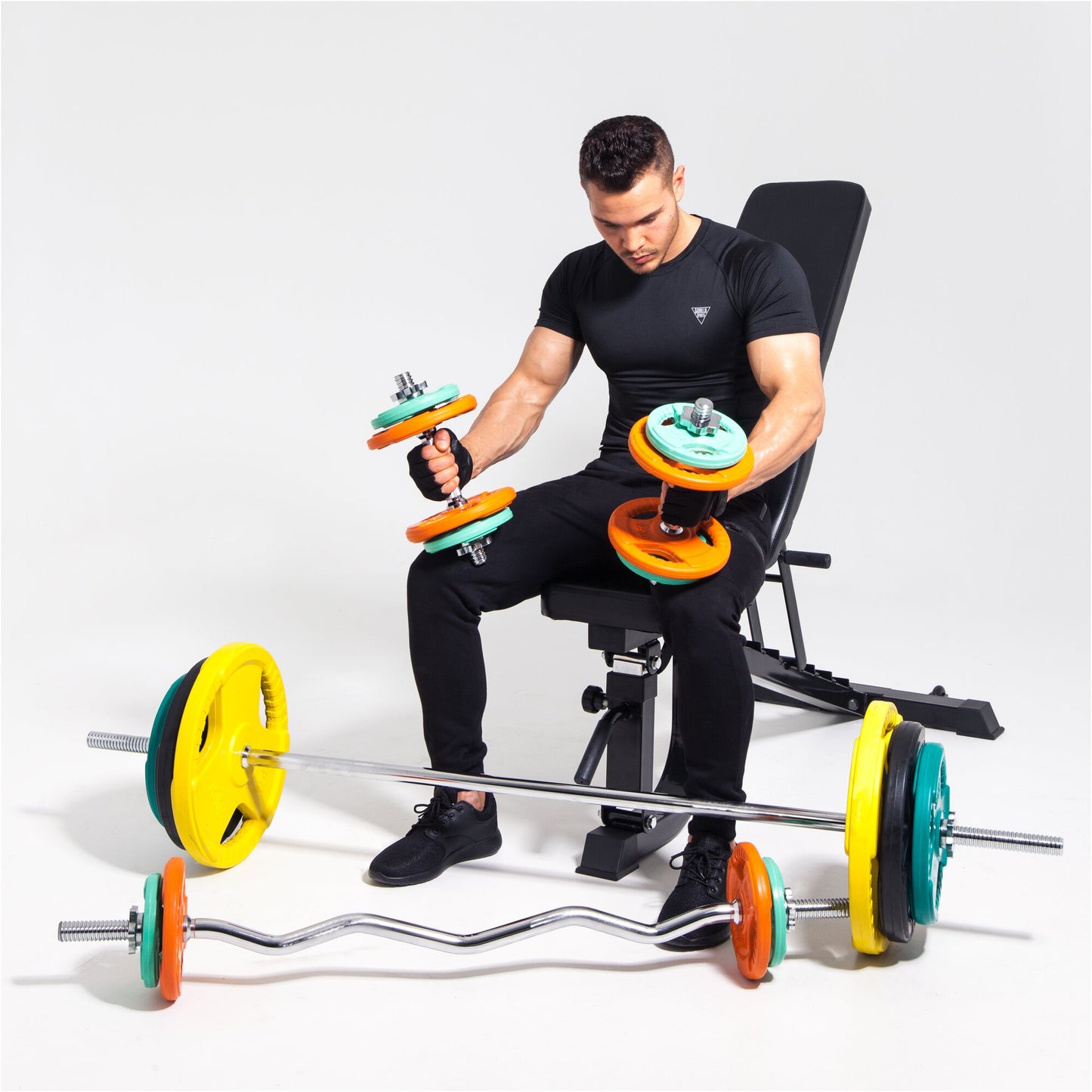 Gumirani olimpijski tegovi 1,25-25 kg