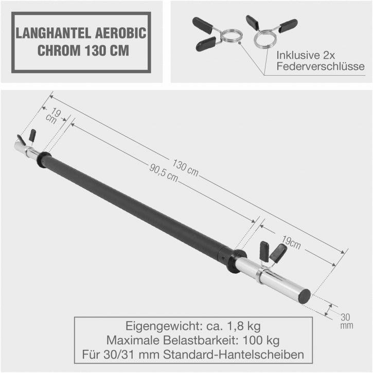 Šipka za aerobik crna 130 cm