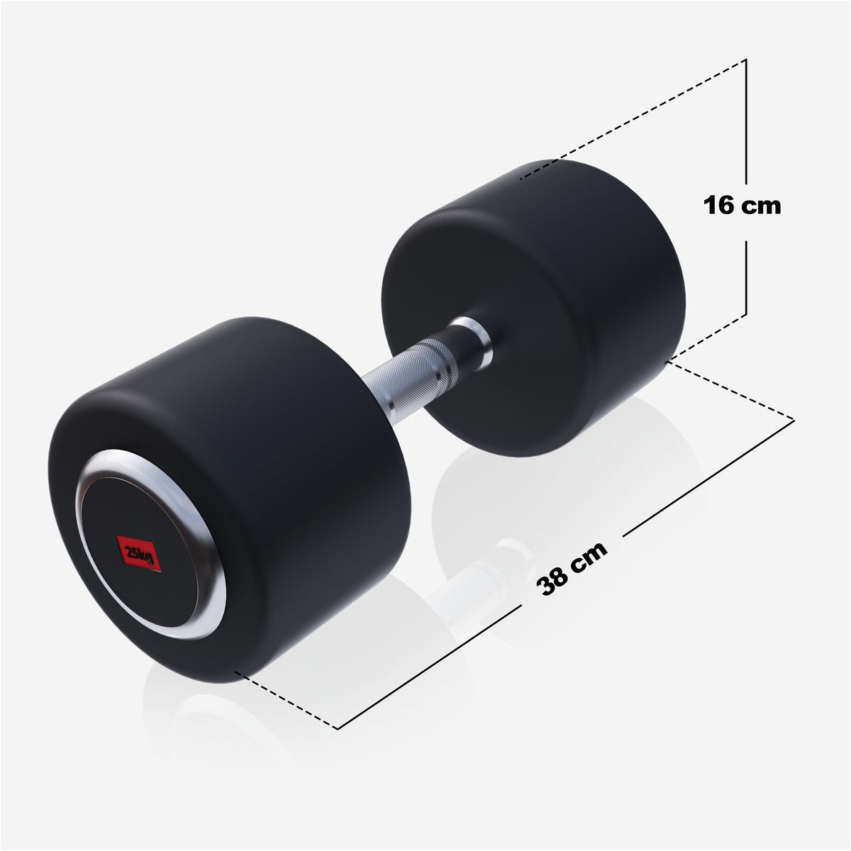 Fiksne gumirane bučice PRO 2,5 - 35 kg