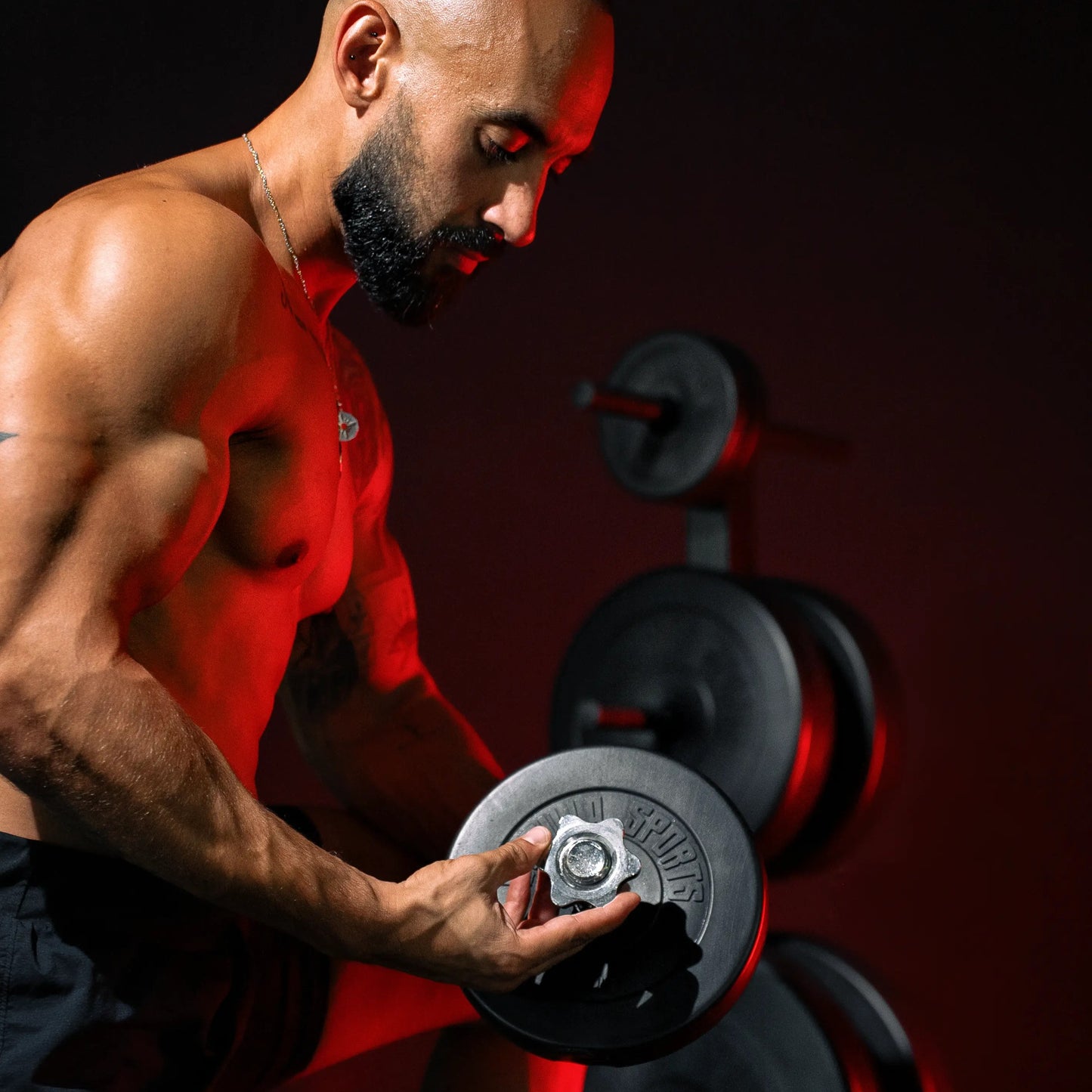 Šipka za bučice 42 cm sa zvezdastim osiguračima 30/31 mm