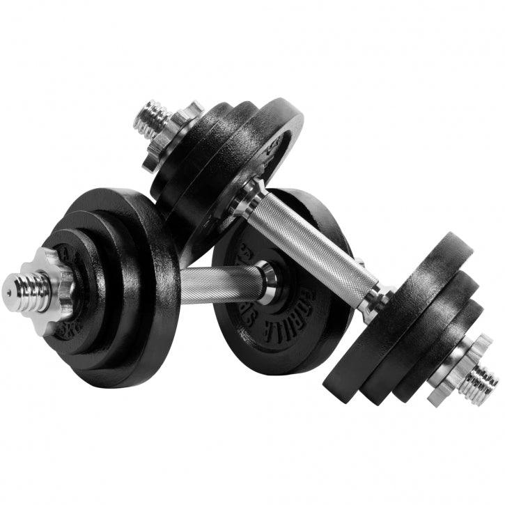 Podesive bučice/šipka 22 kg 2 u 1