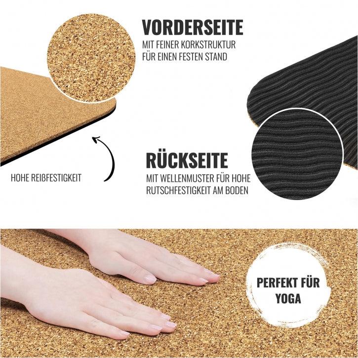Prostirka za vežbanje od plute 183 x 61 x 0,5 cm