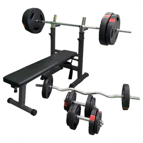Klupa za benč sa setom tegova Gripper 100 kg