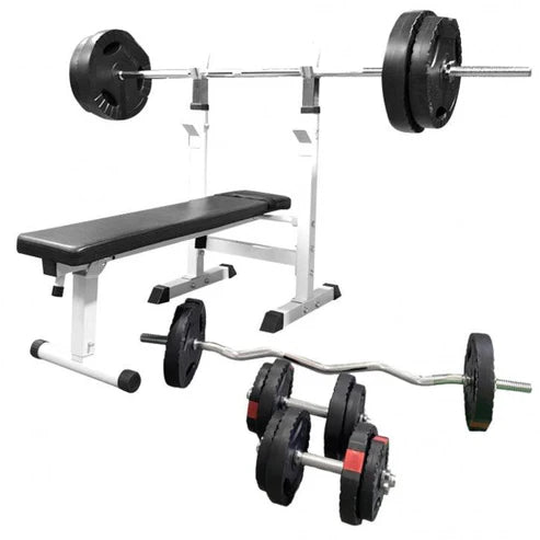Klupa za benč sa setom tegova Gripper 100 kg