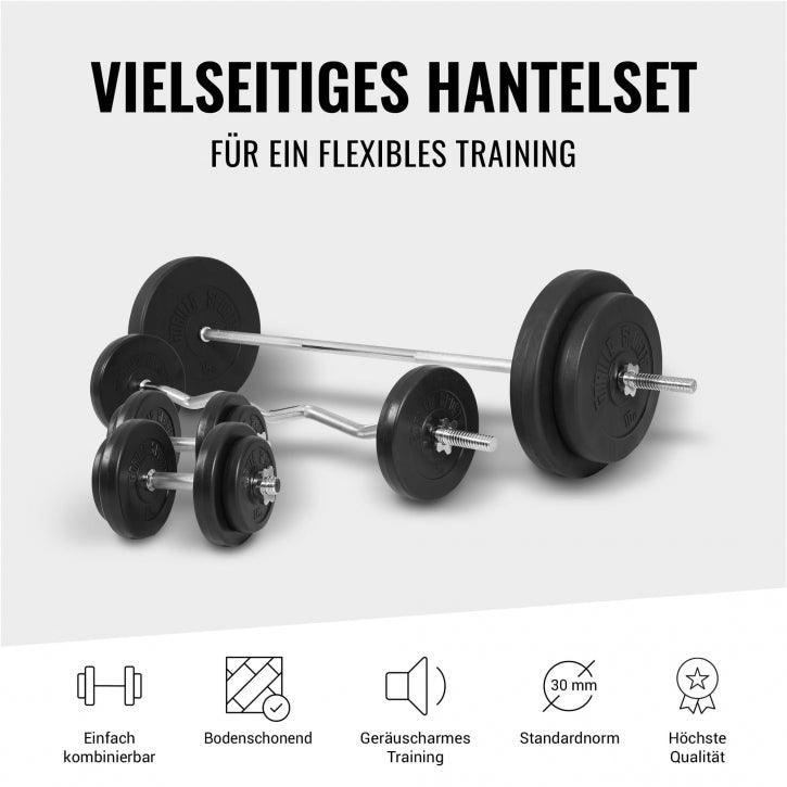 Hantelbank mit Ablage Komplettset 100 kg