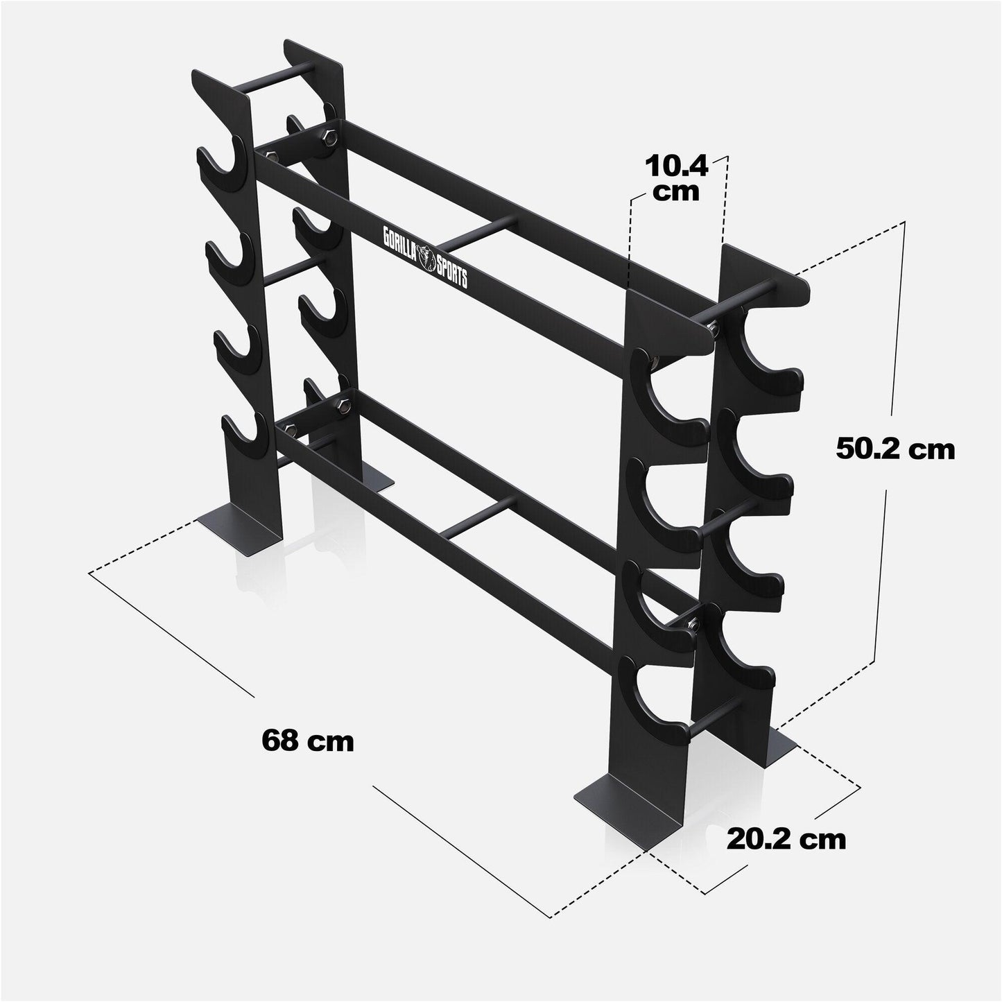 Stalak za bučice na 2 nivoa do 300 kg
