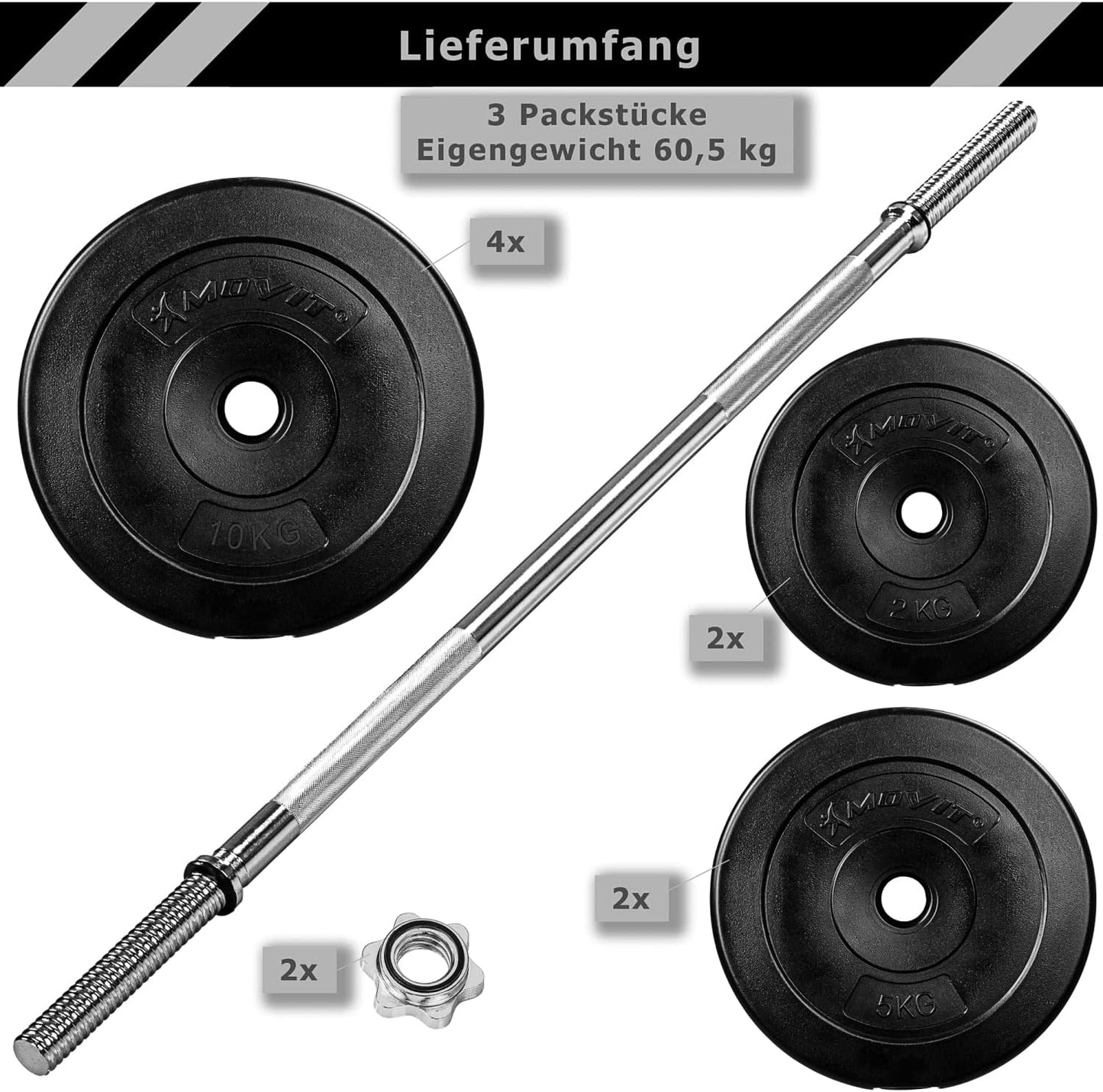Set šipka i tegovi 30 kg