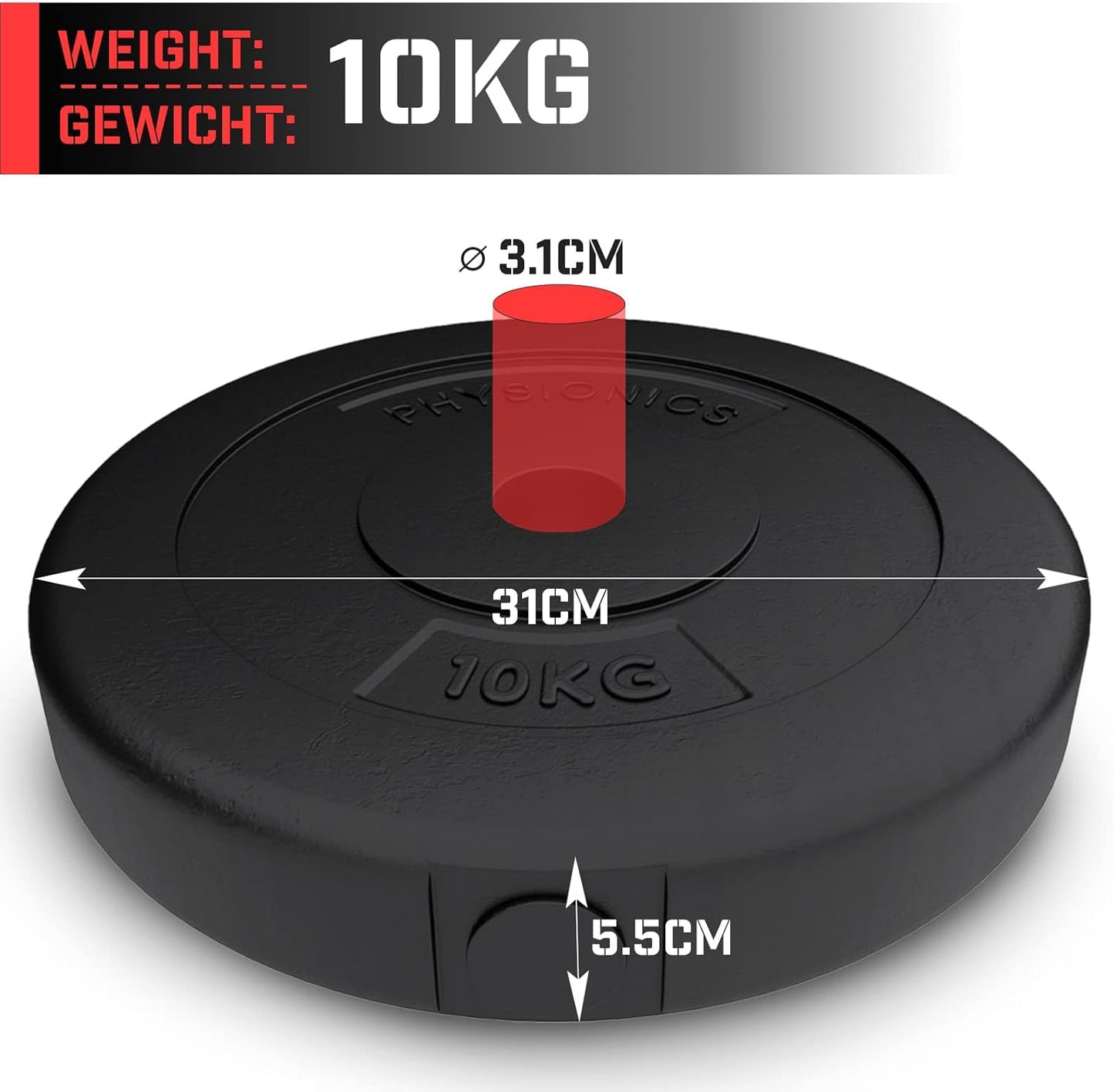 Set tegova 30/31 mm 20 kg od plastike