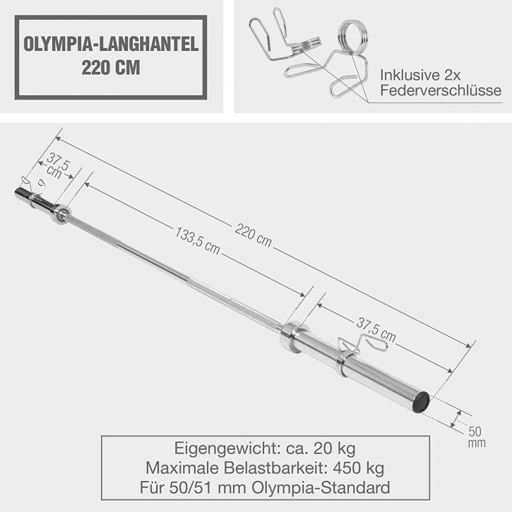 Set olimpijskih tegova sa šipkom 140 kg