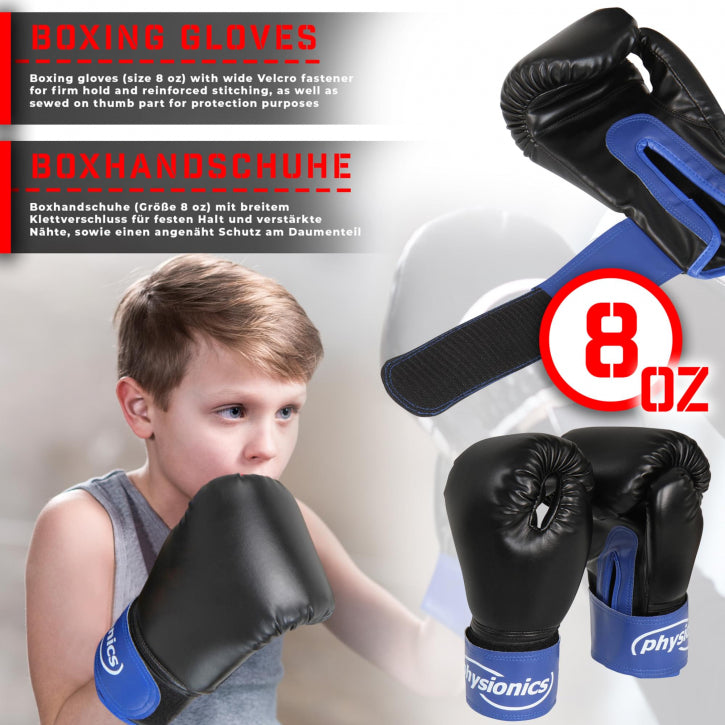 Vreća za boks (55 cm / Ø 25 cm / 9 kg) + Rukavice za decu + Bandažeri