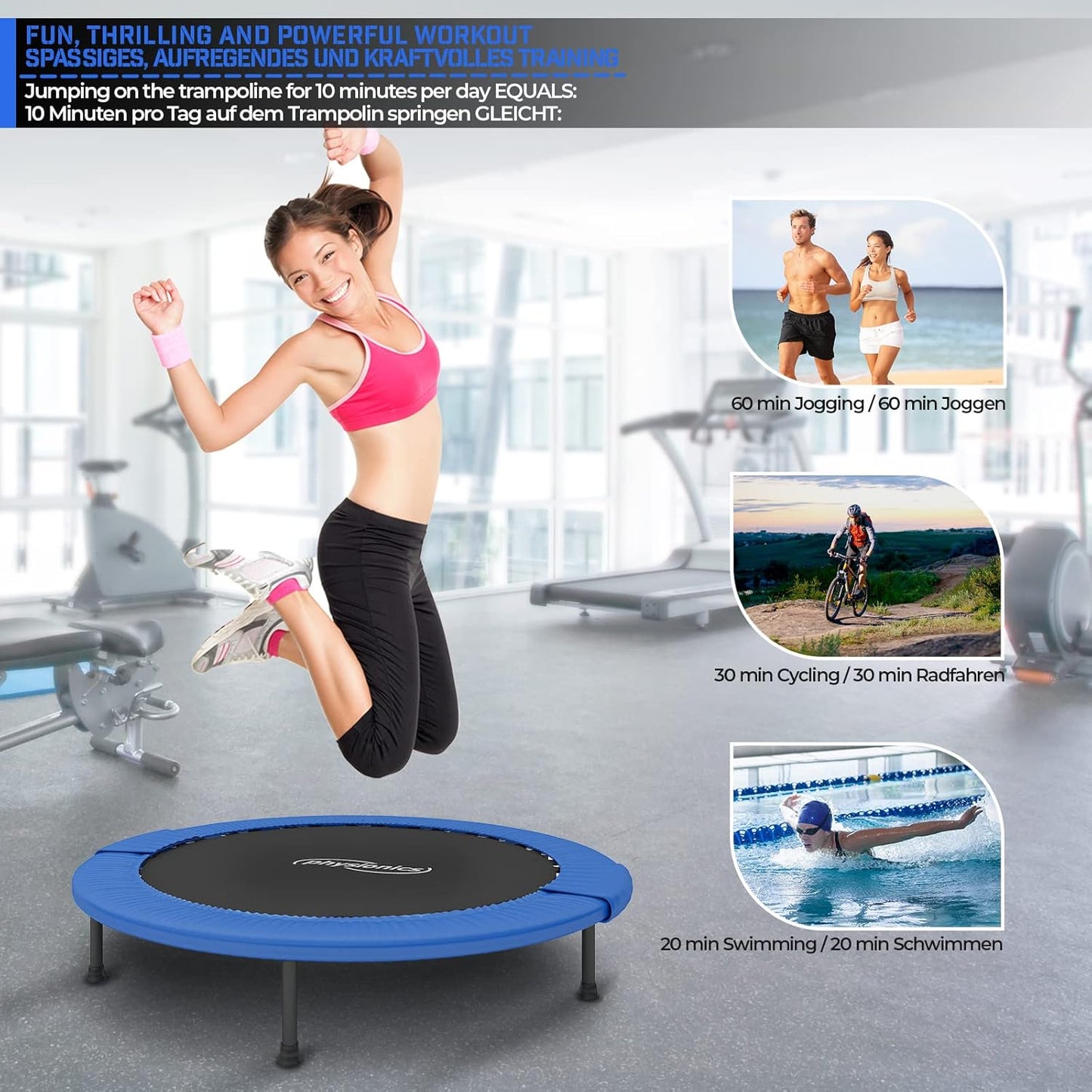 Fitnes trambolina 81 - 122 cm