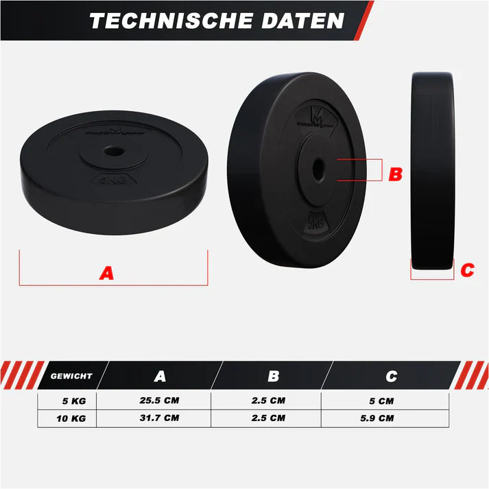 Set tegova 30 kg 25 mm Serie E